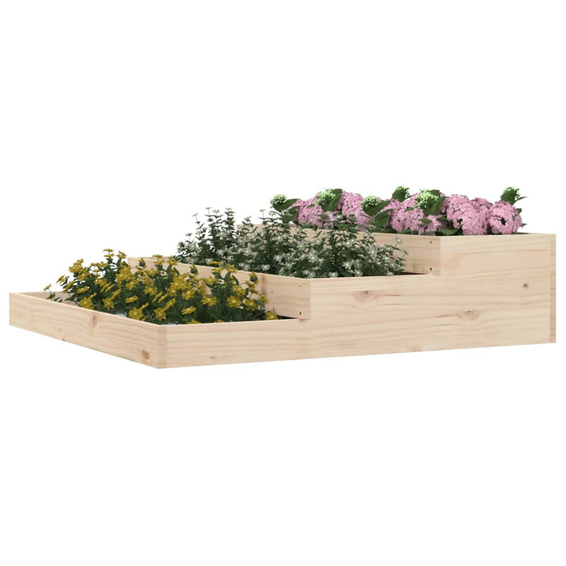 Afbeelding laden in galerijviewer, Vidaxl plantenbak 107x107x27 cm massief grenenhout
