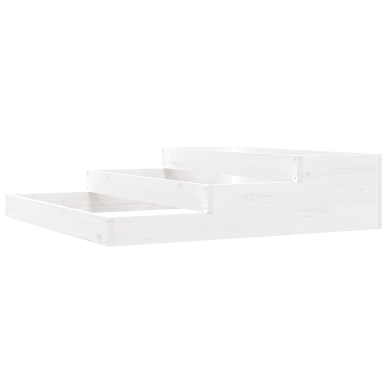 Afbeelding laden in galerijviewer, Vidaxl plantenbak 107x107x27 cm massief grenenhout wit
