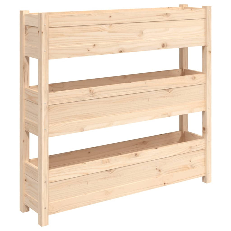 Afbeelding laden in galerijviewer, Vidaxl plantenbak 112x25x104,5 cm massief grenenhout
