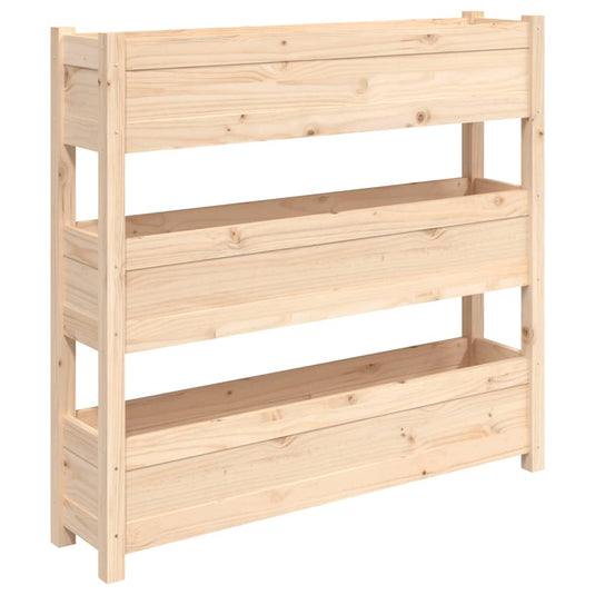 Vidaxl plantenbak 112x25x104,5 cm massief grenenhout