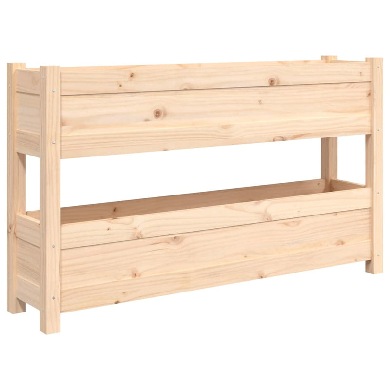 Afbeelding laden in galerijviewer, Vidaxl plantenbak 112x25x66 cm massief grenenhout
