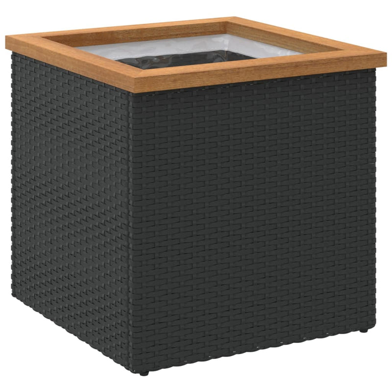 Afbeelding laden in galerijviewer, Vidaxl plantenbak 40x40x40 cm poly rattan zwart
