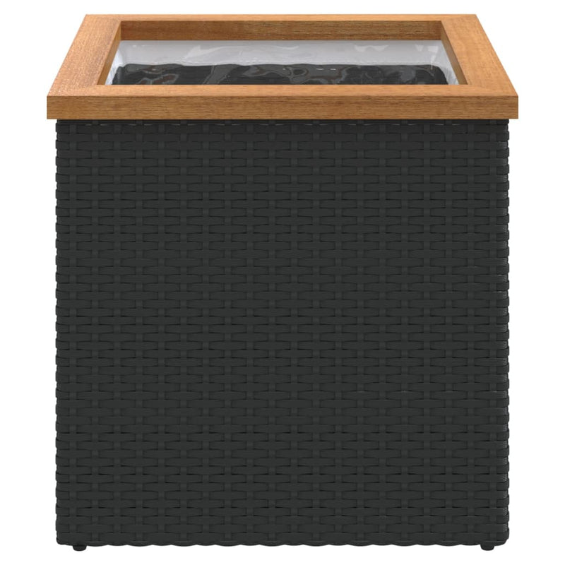 Afbeelding laden in galerijviewer, Vidaxl plantenbak 40x40x40 cm poly rattan zwart
