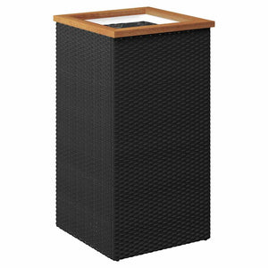 Vidaxl plantenbak 40x40x80 cm poly rattan zwart