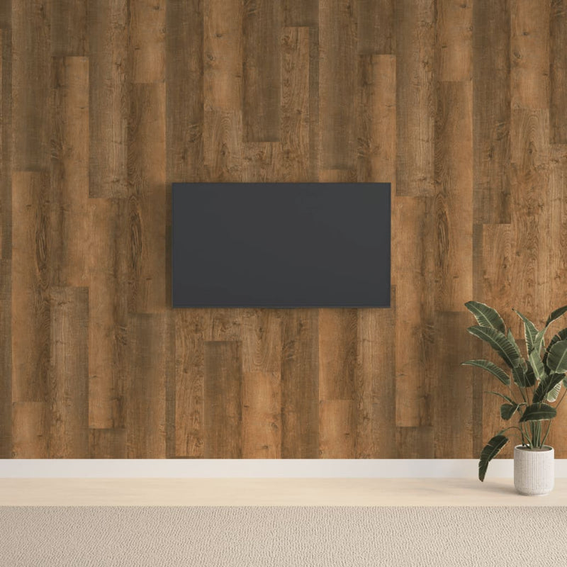 Afbeelding laden in galerijviewer, Vidaxl wandpanelen houtlook 2,06 m² pvc bruin
