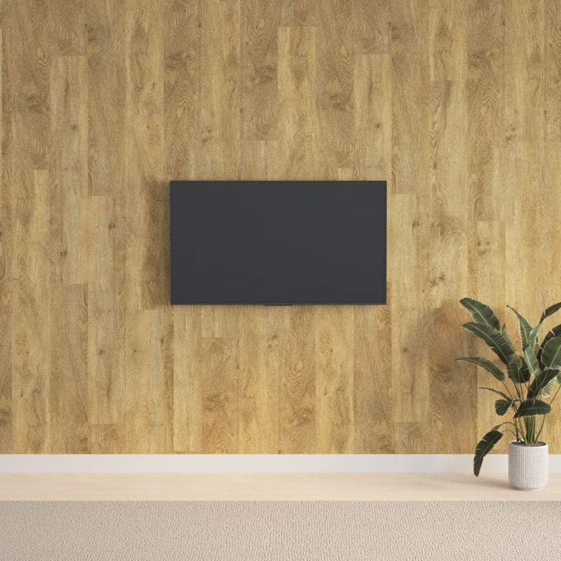 Afbeelding laden in galerijviewer, Vidaxl wandpanelen houtlook 2,06 m² pvc bruin
