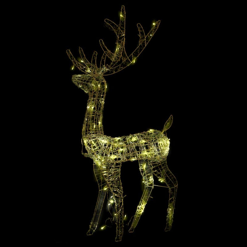 Afbeelding laden in galerijviewer, Vidaxl kerstversieringen rendier 3 st 128 cm acryl warmwit
