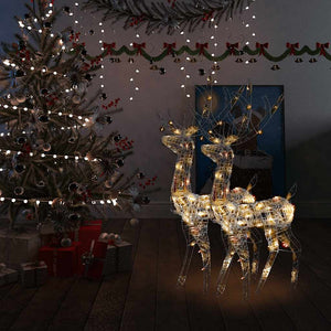VidaXL Kerstversiering rendier 2 st meerkleurig 120 cm acryl