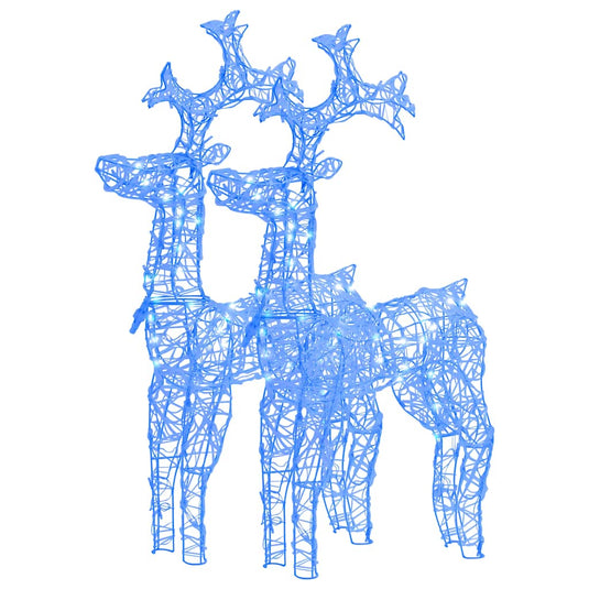 Vidaxl kerstversiering rendier 2 st 60x16x100 cm acryl