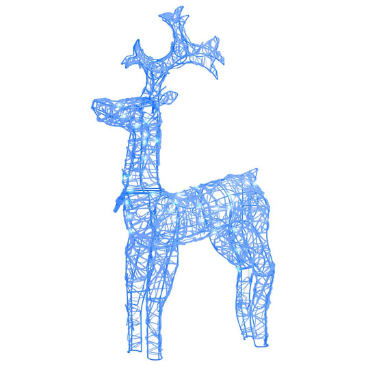Vidaxl kerstversiering rendier 2 st 60x16x100 cm acryl