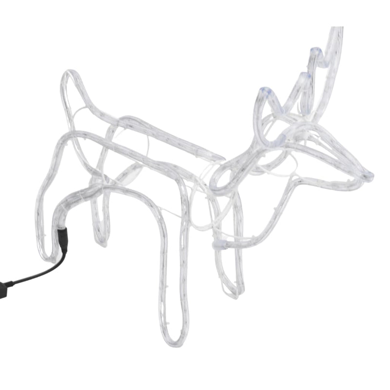 Afbeelding laden in galerijviewer, VidaXL Kerstfiguur rendier 2 st 60x30x60 cm warmwit
