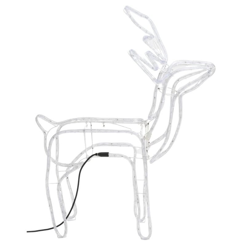 Afbeelding laden in galerijviewer, VidaXL Kerstfiguur rendier 2 st 76x42x87 cm koudwit
