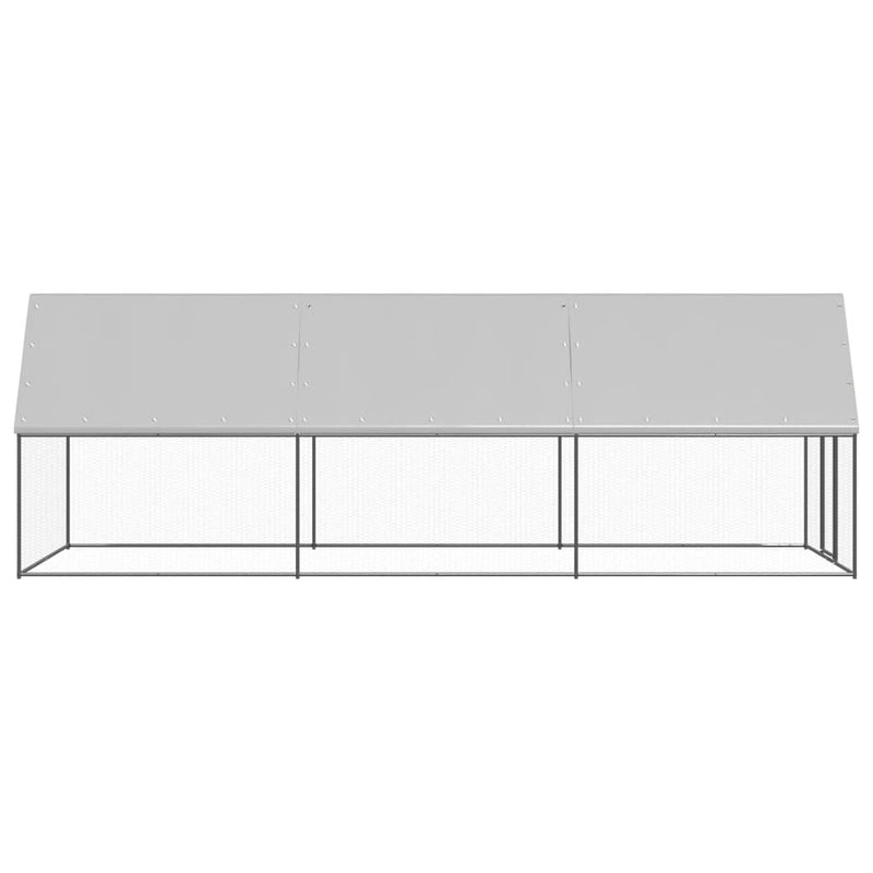 Afbeelding laden in galerijviewer, VidaXL Buitenhok voor kippen 2x6x2 m gegalvaniseerd staal
