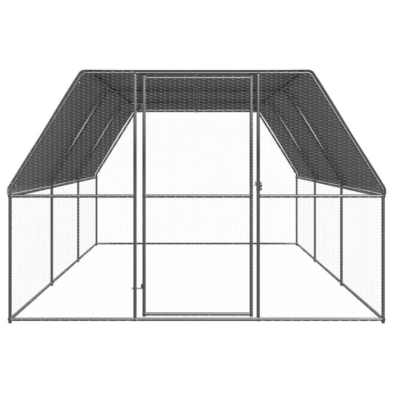 Afbeelding laden in galerijviewer, VidaXL Buitenhok voor kippen 3x6x2 m gegalvaniseerd staal
