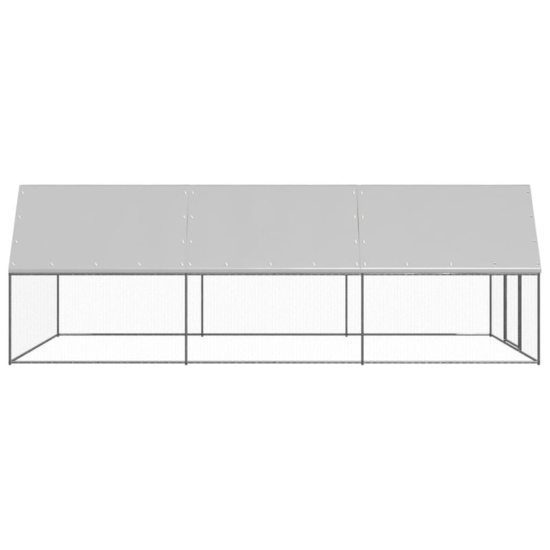 Afbeelding laden in galerijviewer, VidaXL Buitenhok voor kippen 3x6x2 m gegalvaniseerd staal

