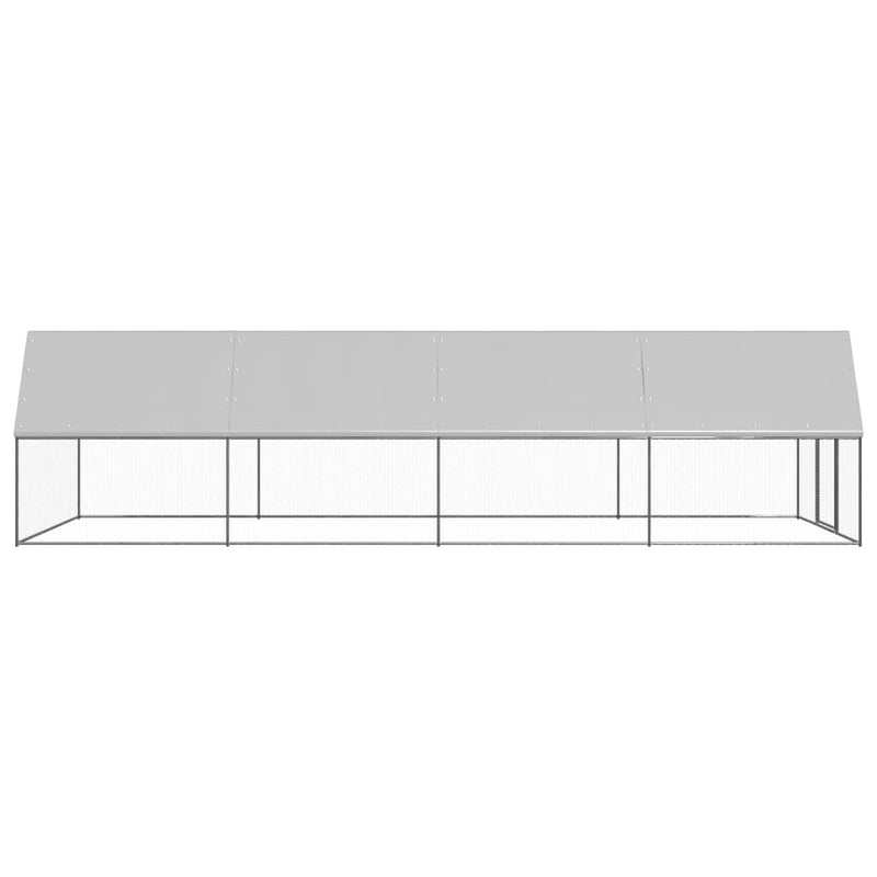 Afbeelding laden in galerijviewer, VidaXL Buitenhok voor kippen 3x8x2 m gegalvaniseerd staal
