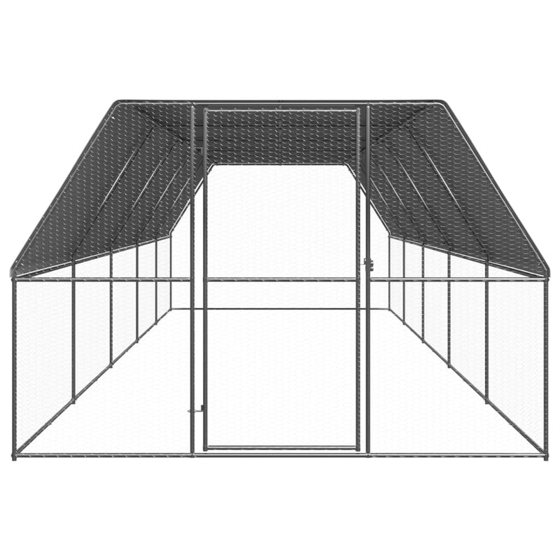Afbeelding laden in galerijviewer, VidaXL Buitenhok voor kippen 3x10x2 m gegalvaniseerd staal
