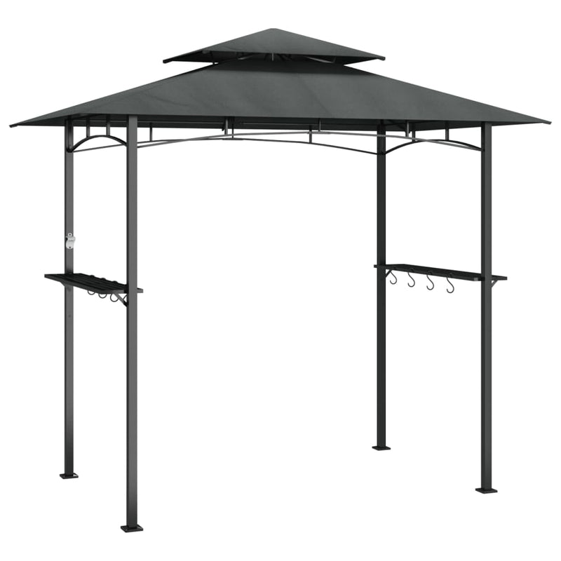Afbeelding laden in galerijviewer, Vidaxl barbecue-overkapping 240x150x243 cm staal antracietkleurig
