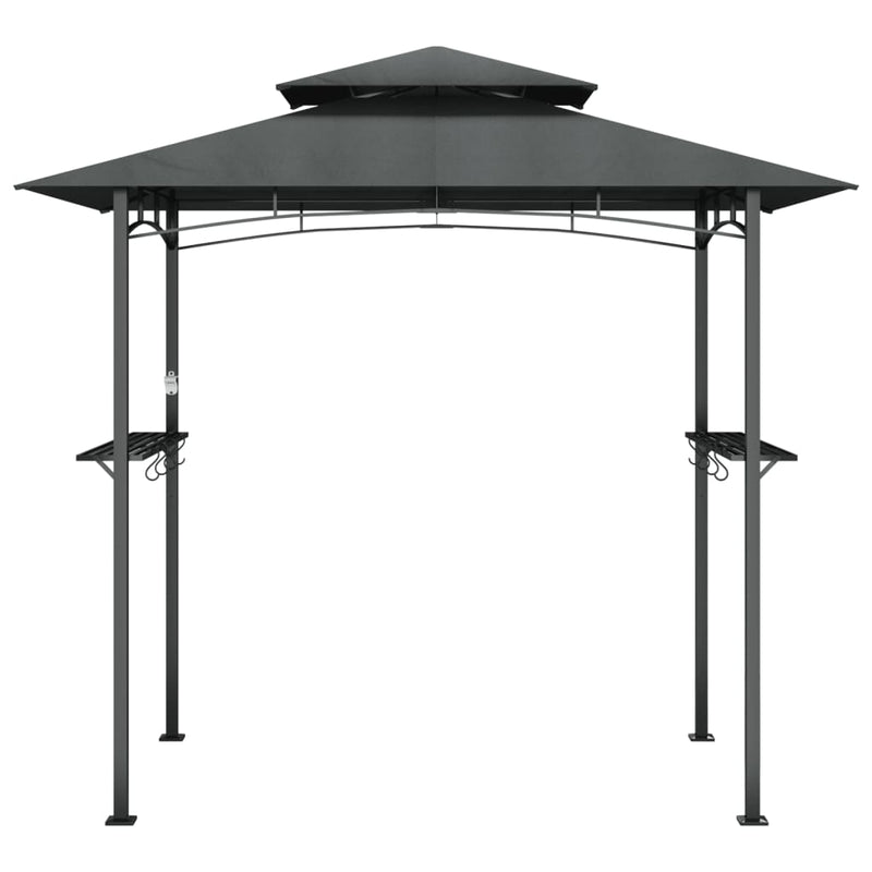 Afbeelding laden in galerijviewer, Vidaxl barbecue-overkapping 240x150x243 cm staal antracietkleurig
