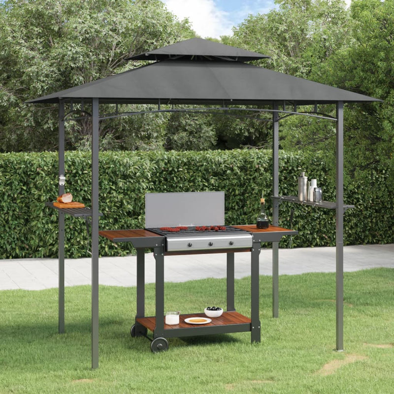 Afbeelding laden in galerijviewer, Vidaxl barbecue-overkapping 240x150x243 cm staal antracietkleurig
