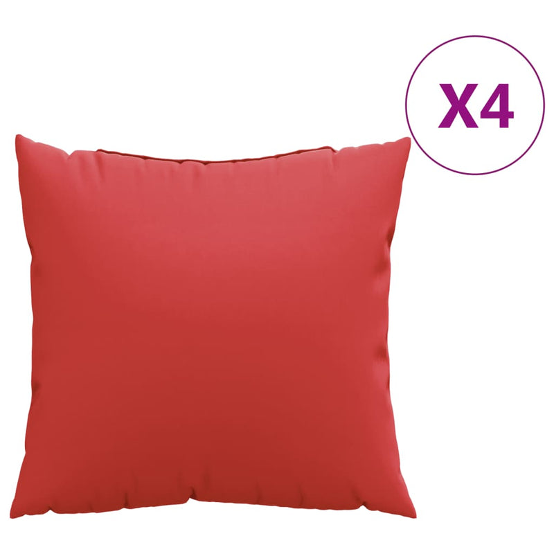 Afbeelding laden in galerijviewer, Vidaxl bankkussens 4 st 60x60 cm stof rood
