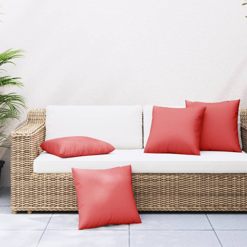 Afbeelding laden in galerijviewer, Vidaxl bankkussens 4 st 60x60 cm stof rood
