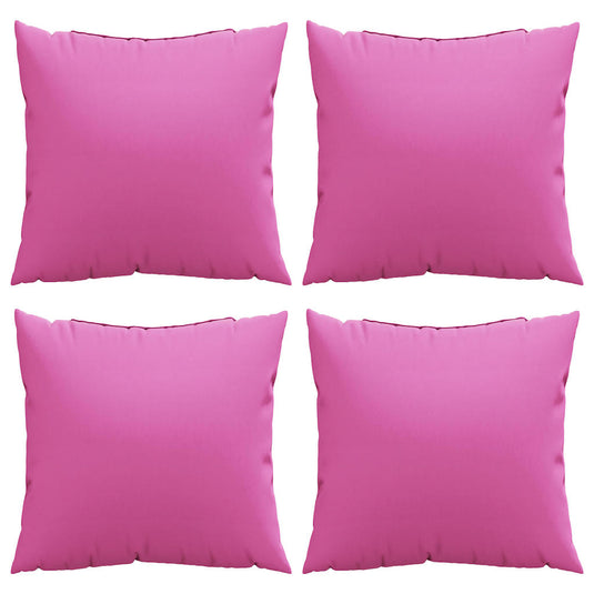 Vidaxl spreidkussens effen 4 pcs roze 60 x 60 cm polyester stof