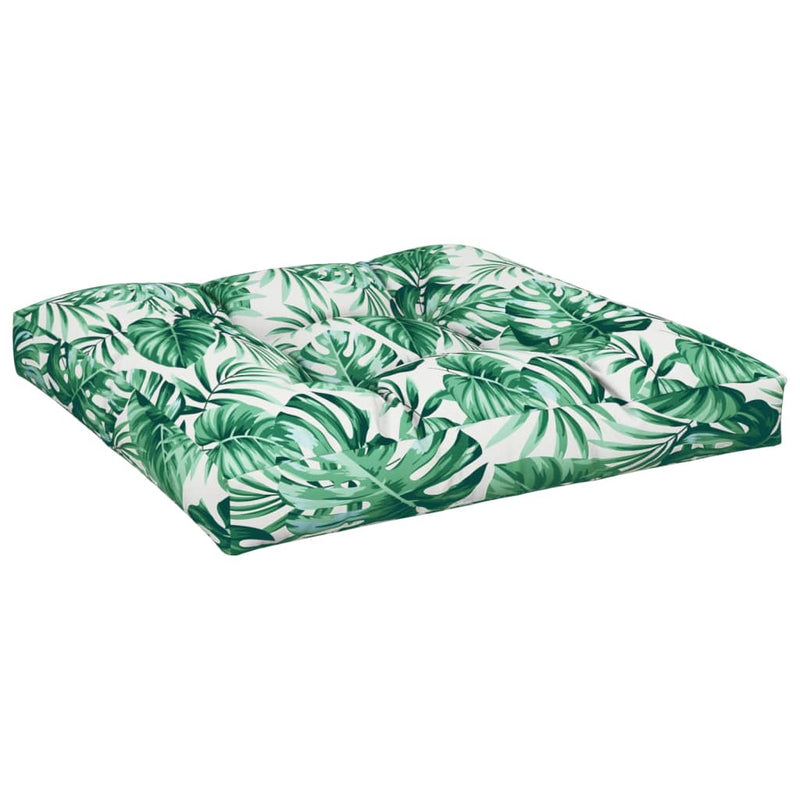 Afbeelding laden in galerijviewer, Vidaxl palletkussen bladpatroon 80x80x12 cm stof
