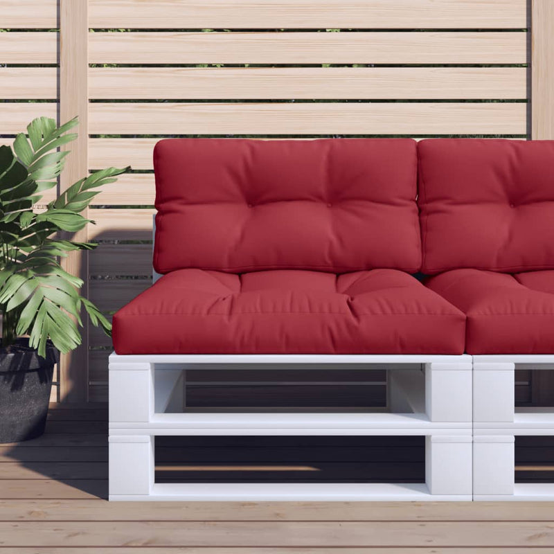 Afbeelding laden in galerijviewer, Vidaxl palletkussen 70x40x12 cm stof wijnrood
