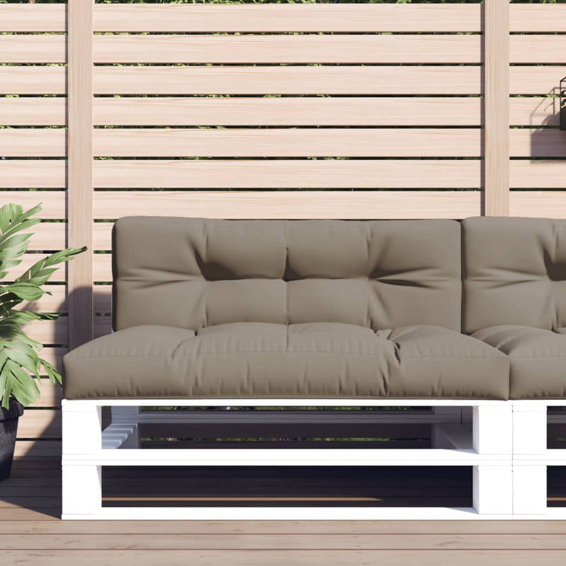Afbeelding laden in galerijviewer, Vidaxl palletkussen 120x40x12 cm stof taupe
