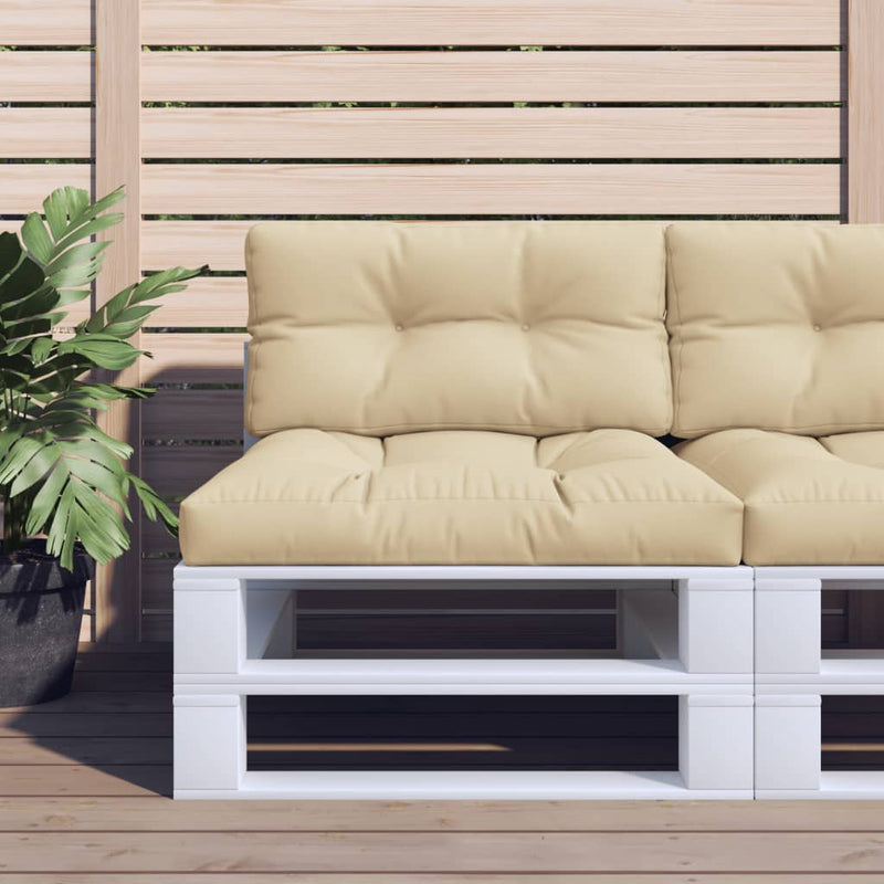 Afbeelding laden in galerijviewer, Vidaxl palletkussens 2 st stof beige
