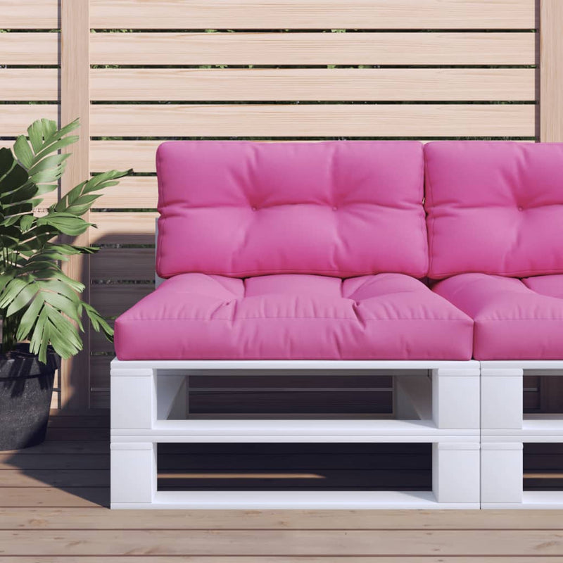 Afbeelding laden in galerijviewer, Vidaxl palletkussens 2 st stof roze
