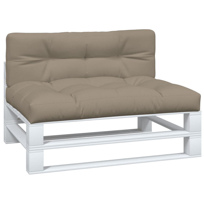 Afbeelding laden in galerijviewer, Vidaxl palletkussens 2 st stof taupe
