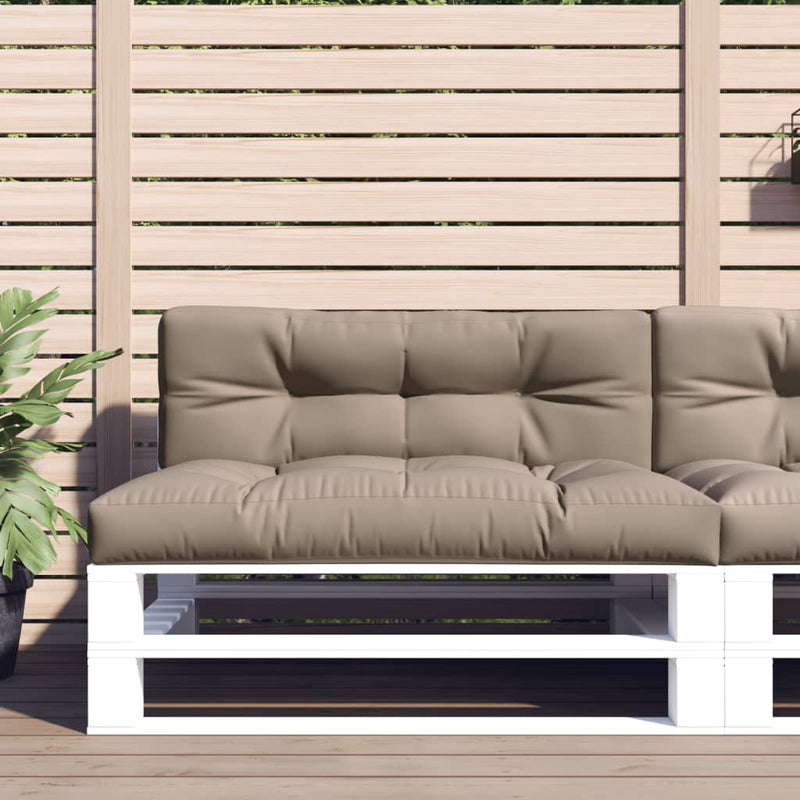 Afbeelding laden in galerijviewer, Vidaxl palletkussens 2 st stof taupe
