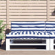 Vidaxl palletkussens 2 st stof gestreept wit en blauw