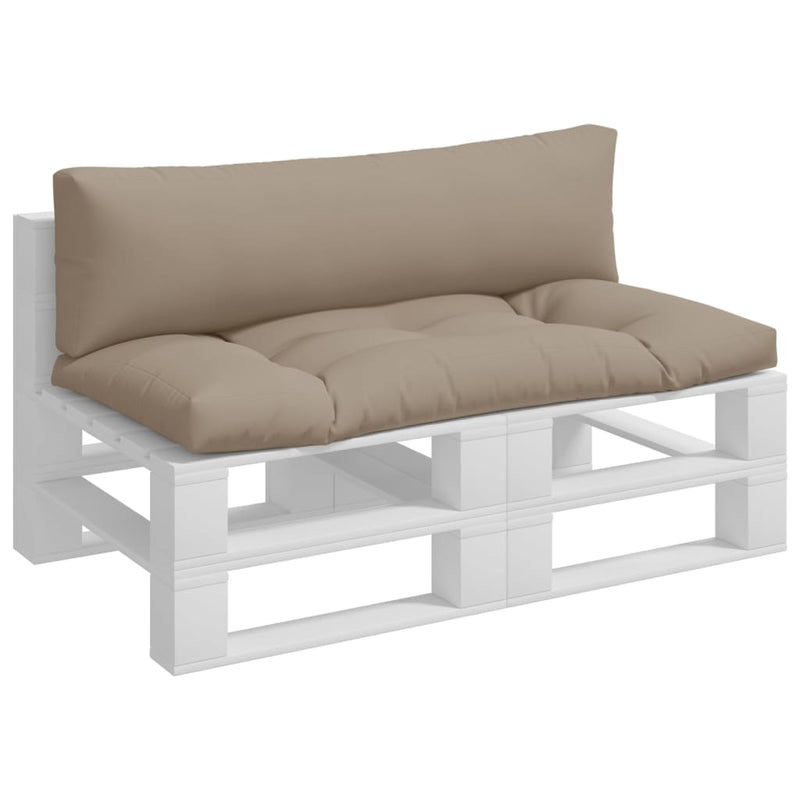 Afbeelding laden in galerijviewer, Vidaxl palletkussens 2 st stof taupe
