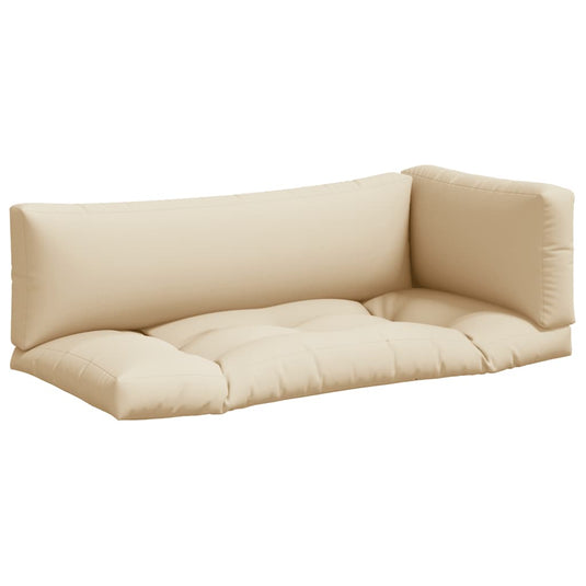 Vidaxl palletkussens 3 st stof beige
