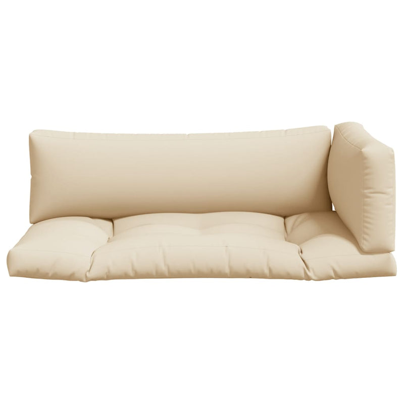 Afbeelding laden in galerijviewer, Vidaxl palletkussens 3 st stof beige
