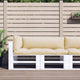 Vidaxl palletkussens 3 st stof beige