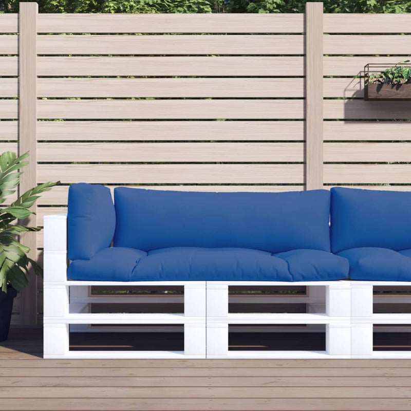 Afbeelding laden in galerijviewer, Vidaxl palletkussens 3 st stof blauw
