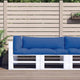 Vidaxl palletkussens 3 st stof blauw