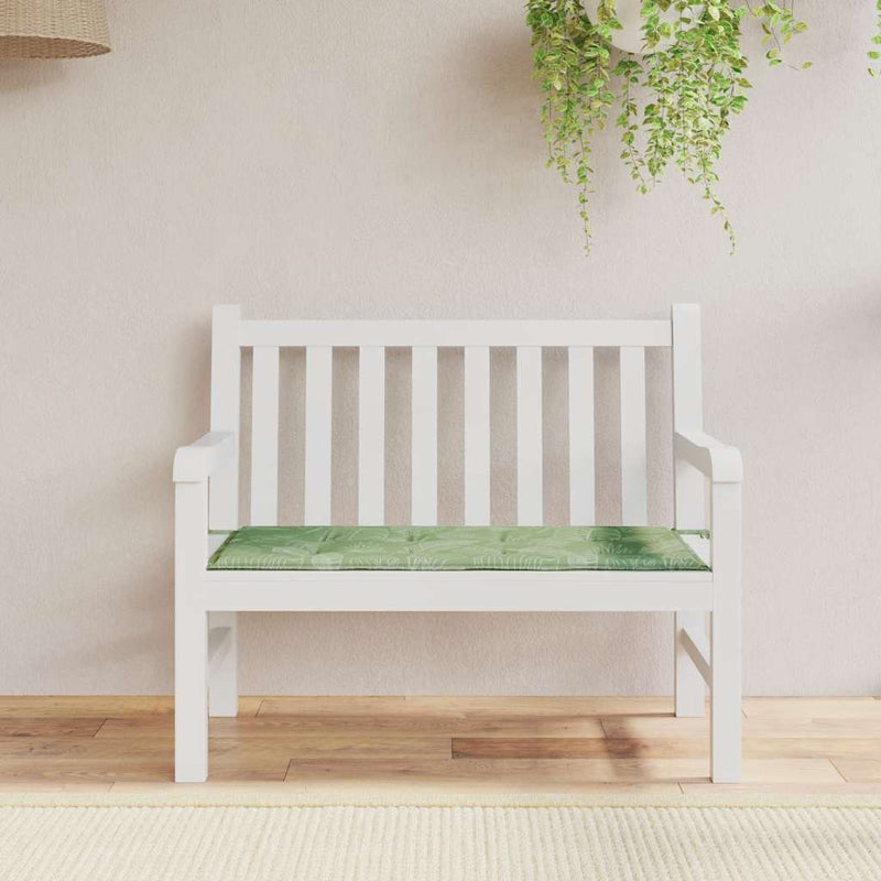 Afbeelding laden in galerijviewer, Vidaxl tuinbankkussen 120x50x4 cm oxford stof bladpatroon

