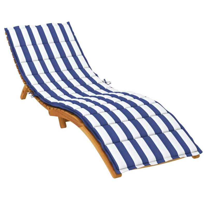 Afbeelding laden in galerijviewer, Vidaxl ligbedkussen gestreept oxford stof blauw en wit
