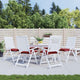 Vidaxl stoelkussens 6 st 40x40x7 cm oxford stof wijnrood