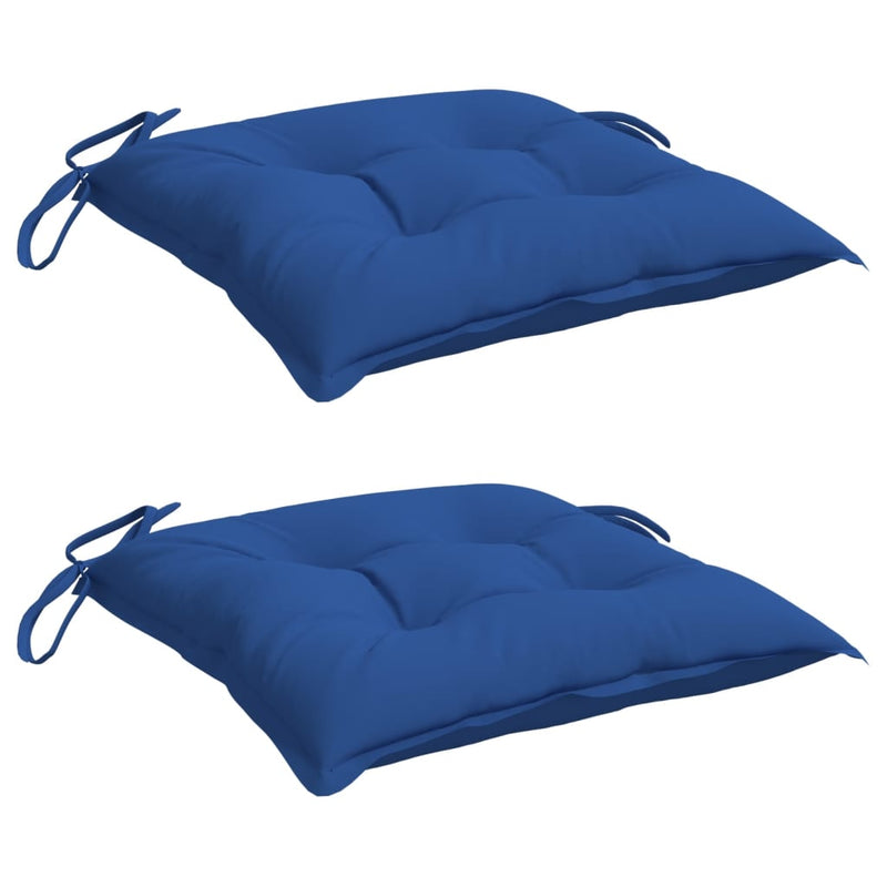 Afbeelding laden in galerijviewer, Vidaxl stoelkussens 2 st 40x40x7 cm oxford stof blauw
