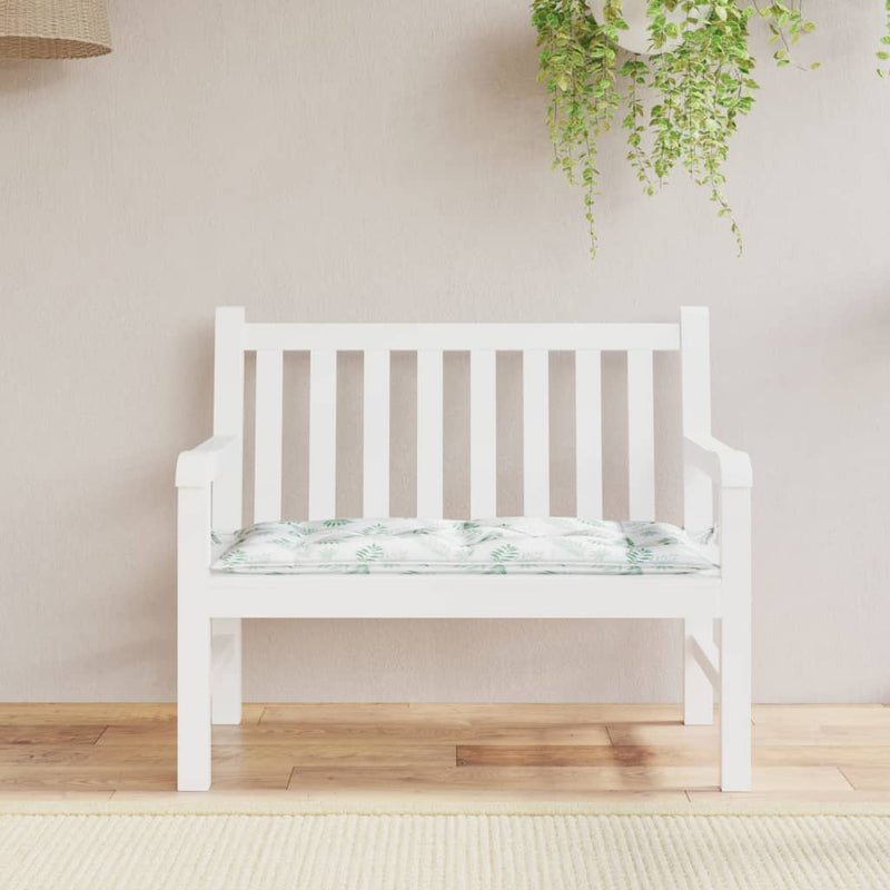 Afbeelding laden in galerijviewer, Vidaxl tuinbankkussen 100x50x7 cm oxford stof bladpatroon
