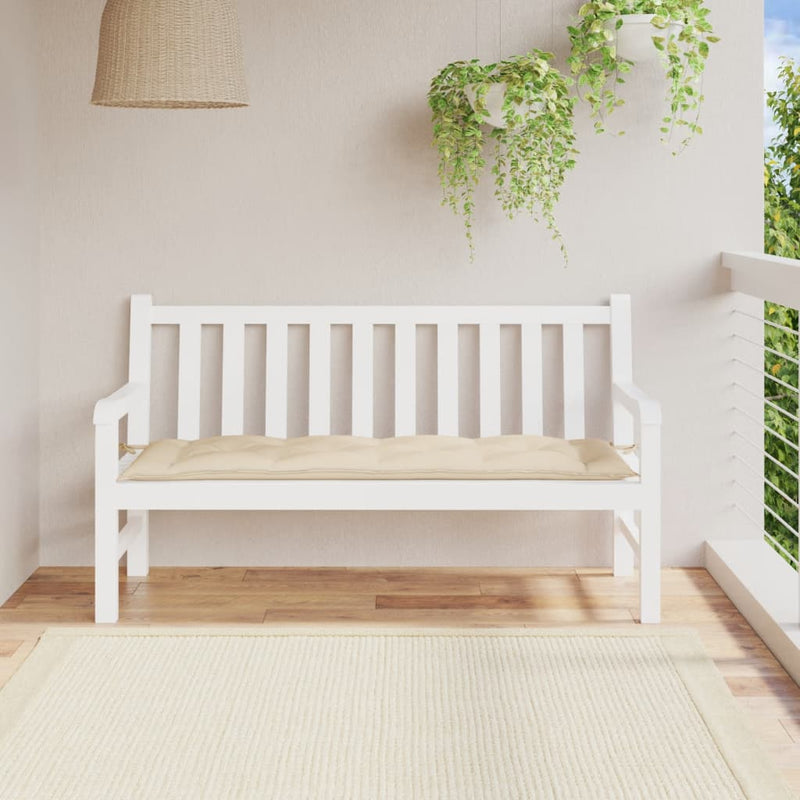 Afbeelding laden in galerijviewer, Vidaxl tuinbankkussen 150x50x7 cm oxford stof beige
