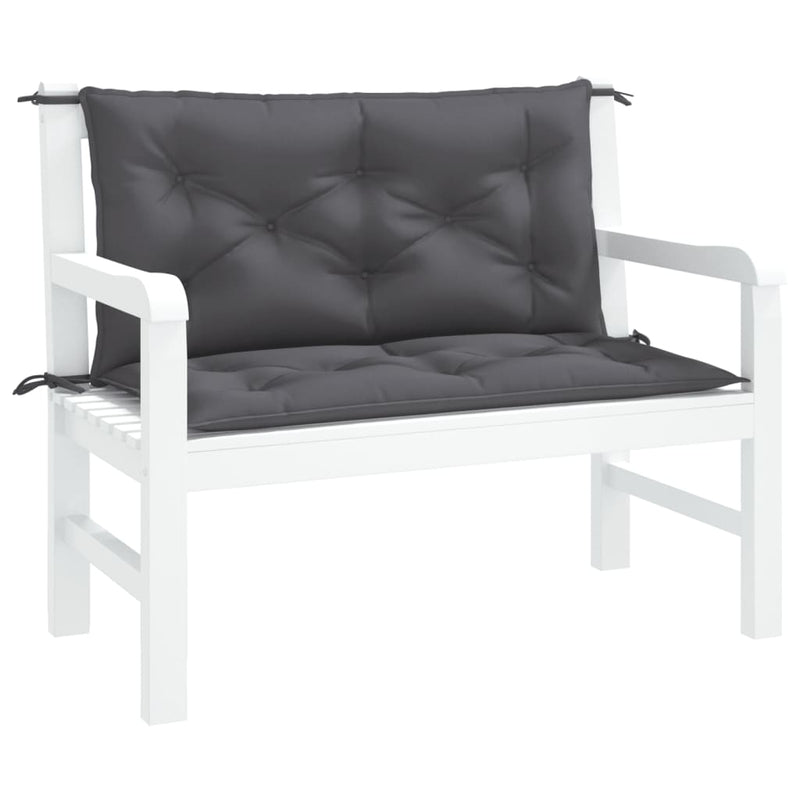 Afbeelding laden in galerijviewer, Vidaxl tuinbankkussens 2 st 100x50x7 cm oxford stof antracietkleurig
