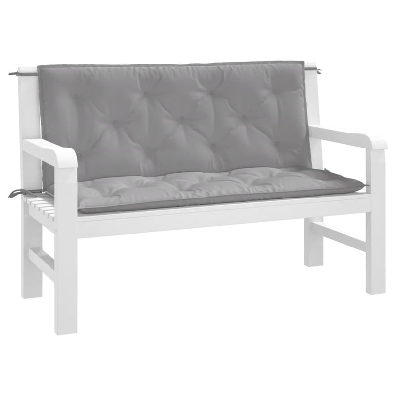 Afbeelding laden in galerijviewer, Vidaxl tuinbankkussens 2 st 120x50x7 cm oxford stof grijs
