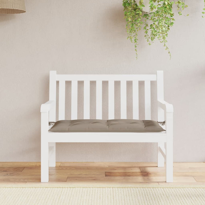 Afbeelding laden in galerijviewer, Vidaxl tuinbankkussen 110x50x7 cm oxford stof taupe

